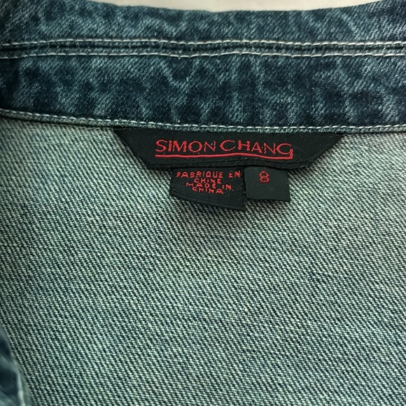 Denim ombré jacket with buckle closures - Picture 2 of 6